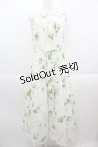 PINK HOUSE / クリームソーダプリントノースリーブワンピース  白 I-25-09-15-067-LO-OP-HD-ZI