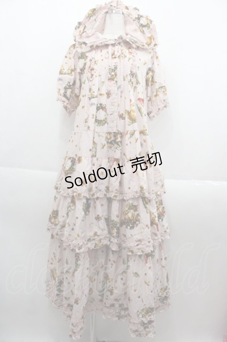 画像1: PINK HOUSE / ウィンターフォレストトリートプリントワンピース  ピンク I-25-09-15-069-LO-OP-HD-ZI (1)