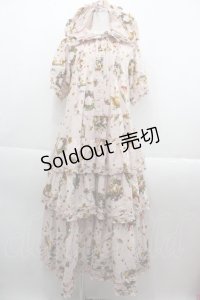 PINK HOUSE / ウィンターフォレストトリートプリントワンピース  ピンク I-25-09-15-069-LO-OP-HD-ZI