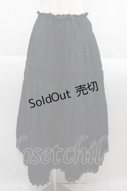 画像1: KANEKO ISAO / レースデザインスカート  黒 I-25-09-15-075-EL-SK-HD-ZI