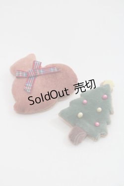 画像1: PINK HOUSE / ウィンターフォレストトリートモチーフミニブローチセット  アーモンドピンク I-25-09-15-084-LO-AC-HD-ZI