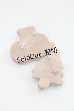 画像2: PINK HOUSE / ウィンターフォレストトリートモチーフミニブローチセット  アーモンドピンク I-25-09-15-084-LO-AC-HD-ZI