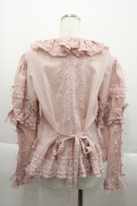 画像2: PINK HOUSE / ローンフリルオーバーブラウス  ピンク I-25-09-15-001-LO-BL-HD-ZI (2)