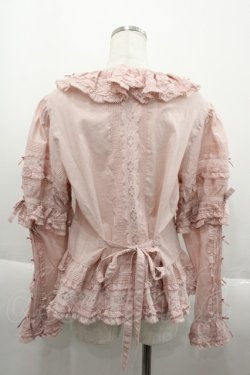 画像2: PINK HOUSE / ローンフリルオーバーブラウス  ピンク I-25-09-15-001-LO-BL-HD-ZI
