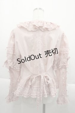 画像2: PINK HOUSE / ローンフリルオーバーブラウス  ピンク I-25-09-15-001-LO-BL-HD-ZI