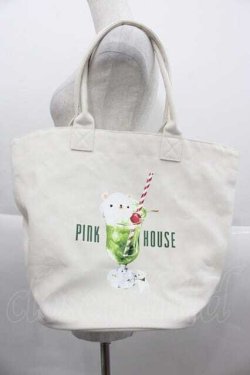 画像1: PINK HOUSE / クリームソーダプリントバッグ  アイボリー I-25-09-15-090-LO-BG-HD-ZI
