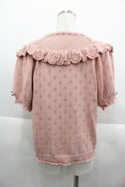 画像2: PINK HOUSE / ヴァイオレットモチーフニットカーディガン  ピンク I-25-09-15-011-LO-TO-HD-ZI