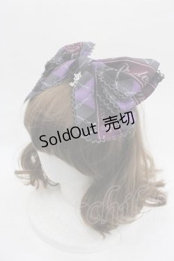 画像1: ALICE and the PIRATES / Nostalgic Gift〜くるみ割り人形と大切な想い出〜柄リボンカチューシャ  パープル I-25-09-15-095-PA-AC-HD-ZI