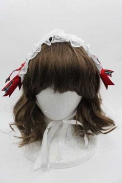 画像2: Angelic Pretty / タータンチェックリボンヘッドドレス  白 I-25-09-15-096-AP-AC-HD-ZI