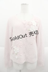 PINK HOUSE / 桜モチーフ使いニットカーディガン  ピンク I-25-09-15-012-LO-TO-HD-ZI