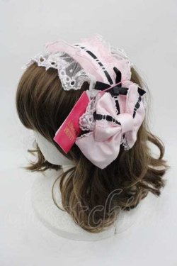 画像1: Angelic Pretty / Heartカチューシャ(無地)  ピンクＸ黒 I-25-09-15-098-AP-AC-HD-ZI