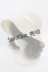 PINK HOUSE / ロゴリボン付きスカラッププレードハット  アイボリー I-25-09-15-099-LO-AC-HD-ZI