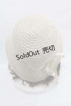 画像3: PINK HOUSE / ロゴリボン付きスカラッププレードハット  アイボリー I-25-09-15-099-LO-AC-HD-ZI