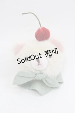 画像1: PINK HOUSE / しろくまアイスぬいぐるみブローチ  白Xグリーン I-25-09-15-102-LO-AC-HD-ZI