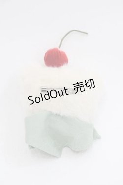 画像2: PINK HOUSE / しろくまアイスぬいぐるみブローチ  白Xグリーン I-25-09-15-102-LO-AC-HD-ZI