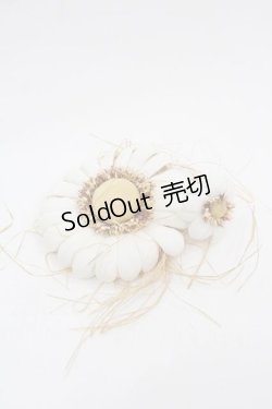 画像1: PINK HOUSE / 雛菊コサージュ  白Xブラウン I-25-09-15-106-LO-AC-HD-ZI