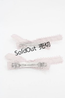 画像2: PINK HOUSE / リボンモチーフバレッタセット  ピンク I-25-09-15-110-LO-AC-HD-ZI