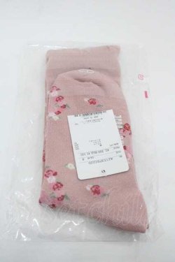 画像2: PINK HOUSE / リボンブーケ柄ソックス  ピンク I-25-09-15-120-LO-ZA-HD-ZI