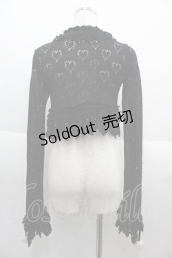 画像2: Angelic Pretty / くまちゃん編みぐるみニットボレロ  黒X白 I-25-09-15-014-AP-TO-HD-ZI