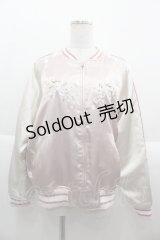 PINK HOUSE / 桜Teddy刺繍使いサテンブルゾン  ピンク I-25-09-15-015-LO-JA-HD-ZI