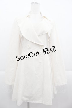 画像1: Lizmelo / 裏地ロゴプリントコート  アイボリー I-25-09-15-022-LO-CO-HD-ZI