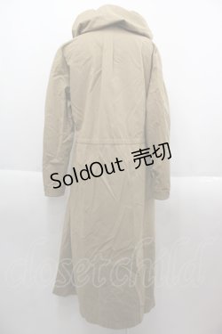 画像2: KANEKO ISAO / フリルフードロングコート  ブラウン I-25-09-15-025-EL-CO-HD-ZS