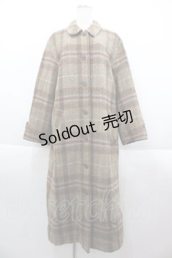 画像1: INGEBORG / チェックロングコート  ブラウンチェック I-25-09-15-026-LO-CO-HD-ZI