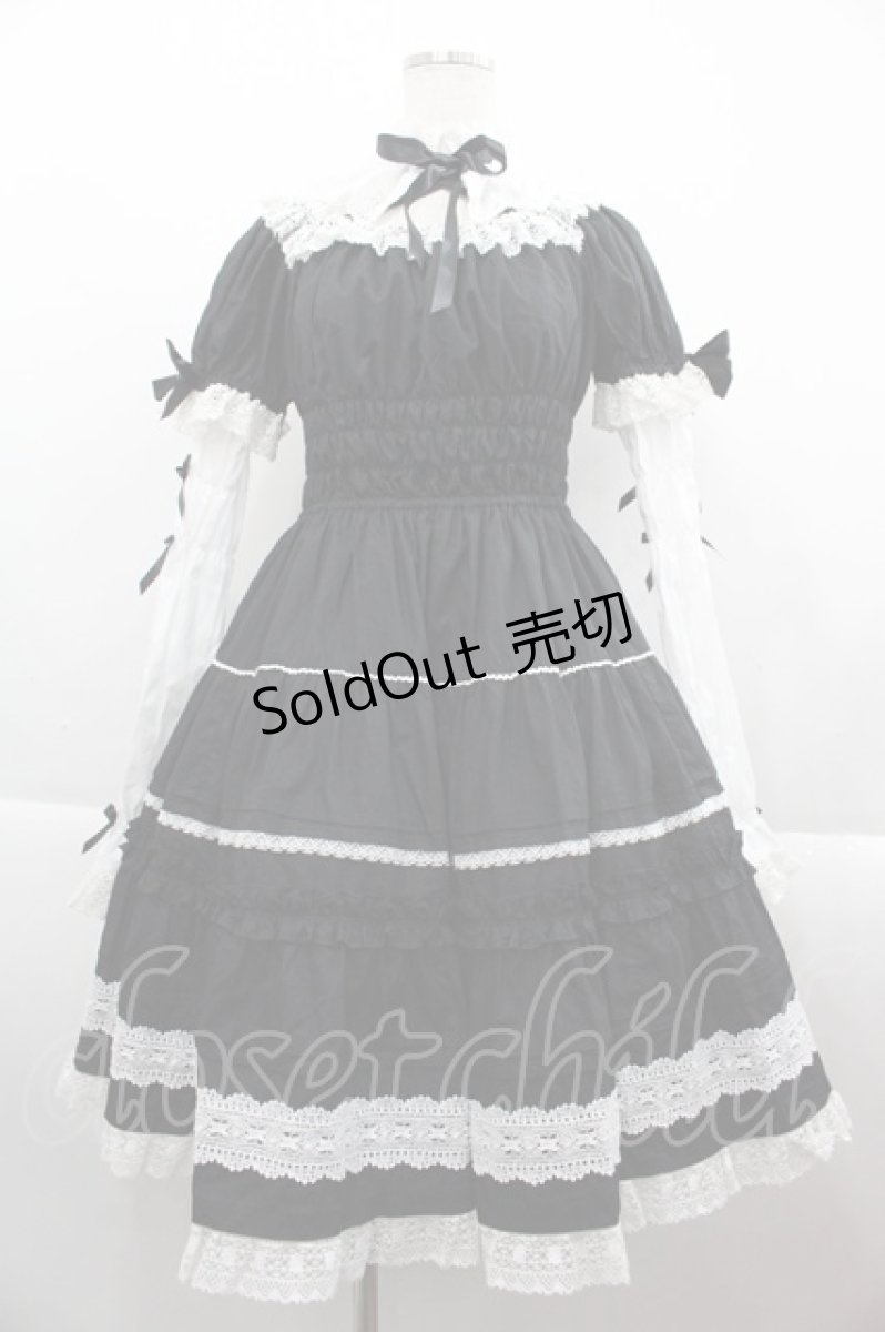 画像1: Angelic Pretty / Eternal Dollワンピース  黒Ｘ白 I-25-09-15-028-AP-OP-HD-ZI (1)