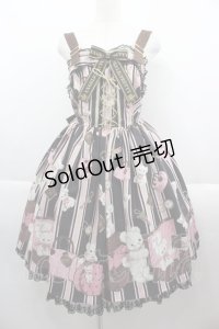 Angelic Pretty / Travelくまちゃんベルトジャンパースカート  黒Ｘピンク I-25-09-15-031-AP-OP-HD-ZI