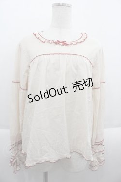 画像1: PINK HOUSE / ローンブラウス  ピンク I-25-09-15-004-LO-BL-HD-ZI