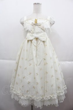 画像1: BABY,THE STARS SHINE BRIGHT / Fluffy Dream Ribbonジャンパースカート  生成り I-25-09-15-037-BA-OP-HD-ZI