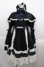 画像1: BABY,THE STARS SHINE BRIGHT / 劇場版マクロスフロンティア〜サヨナラノツバサ〜 コラボレーションワンピース　【完全受注商品】  黒Ｘ紺 I-25-09-15-039-BA-OP-HD-ZI (1)