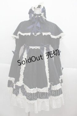 画像1: BABY,THE STARS SHINE BRIGHT / 劇場版マクロスフロンティア〜サヨナラノツバサ〜 コラボレーションワンピース　【完全受注商品】  黒Ｘ紺 I-25-09-15-039-BA-OP-HD-ZI