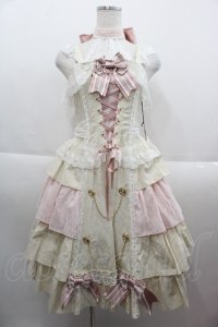 ALICE and the PIRATES / Sweet Devilジャンパースカート  生成りＸピンク I-25-09-15-042-PA-OP-HD-ZS