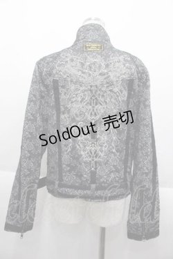 画像2: NAOTO SEVEN / 薔薇デニム立ち襟ジャケット  ブラック I-25-09-18-005-HN-JA-HD-ZI