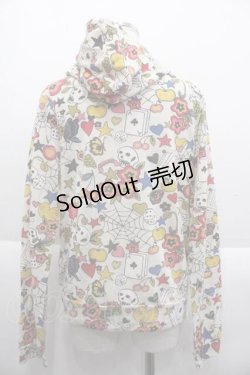 画像2: Candy Stripper / 総柄ジップアップパーカー  アイボリー I-25-09-18-049-PU-TO-HD-ZI