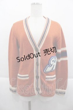 画像1: HYSTERIC GLAMOUR / Vネックカーディガン  オレンジ I-25-09-18-006-PU-TO-HD-ZI