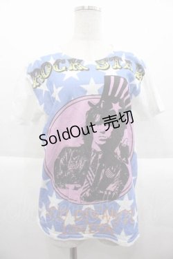 画像1: SEXY DYNAMITE LONDON / ROCK STAR Tシャツ M ホワイト I-25-09-18-054-PU-TS-HD-ZI