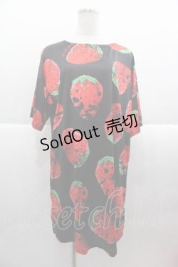 画像1: ACDC RAG / イチゴヒュージT  黒Ｘ赤 I-25-09-18-064-PU-TO-HD-ZI