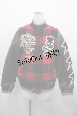 画像1: Candy Stripper / チェックスタジャン  レッド I-25-09-18-007-PU-JA-HD-ZI