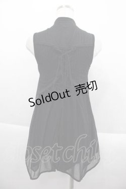 画像2: Rozen Kavalier / ハートローズプリントチュール重ねノースリーブトップス  黒 I-25-09-18-068-OO-TO-HD-ZI