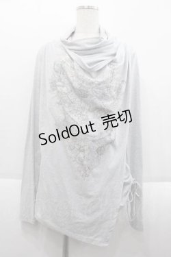 画像1: Rozen Kavalier / ローズフラワーブーケハイネックロングカットソー  グレー I-25-09-18-080-OO-TO-HD-ZI