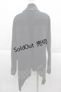 画像2: NAOTO SEVEN / ダメージ&ptカーディガン  ブラック I-25-09-18-008-HN-TO-HD-ZI