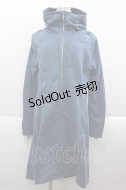 画像1: Ozz conte / クロスZIPロングパーカー  青 I-25-09-18-082-OO-TO-HD-ZI