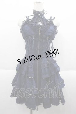 画像1: Ozz oneste /花鳥龍月ビスチェワンピース  ネイビー I-25-09-18-083-OO-OP-HD-ZI