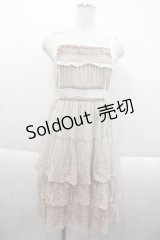 OZZ ANGELO / 3段レースジャンパースカート  ピンクＸ白 I-25-09-18-088-OO-OP-HD-ZI