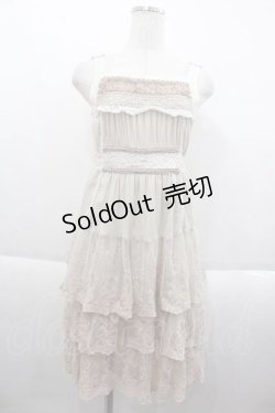 画像1: OZZ ANGELO / 3段レースジャンパースカート  ピンクＸ白 I-25-09-18-088-OO-OP-HD-ZI