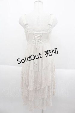 画像2: OZZ ANGELO / 3段レースジャンパースカート  ピンクＸ白 I-25-09-18-088-OO-OP-HD-ZI