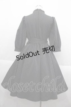 画像2: Sheglit / ストライプクラシカルワンピース  黒Ｘ白 I-25-09-18-091-EL-OP-HD-ZI