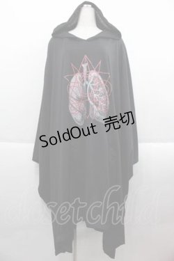 画像1: Drug Honey / 臓器プリントフード変形ワンピース  黒 I-25-09-18-092-PU-OP-HD-ZI